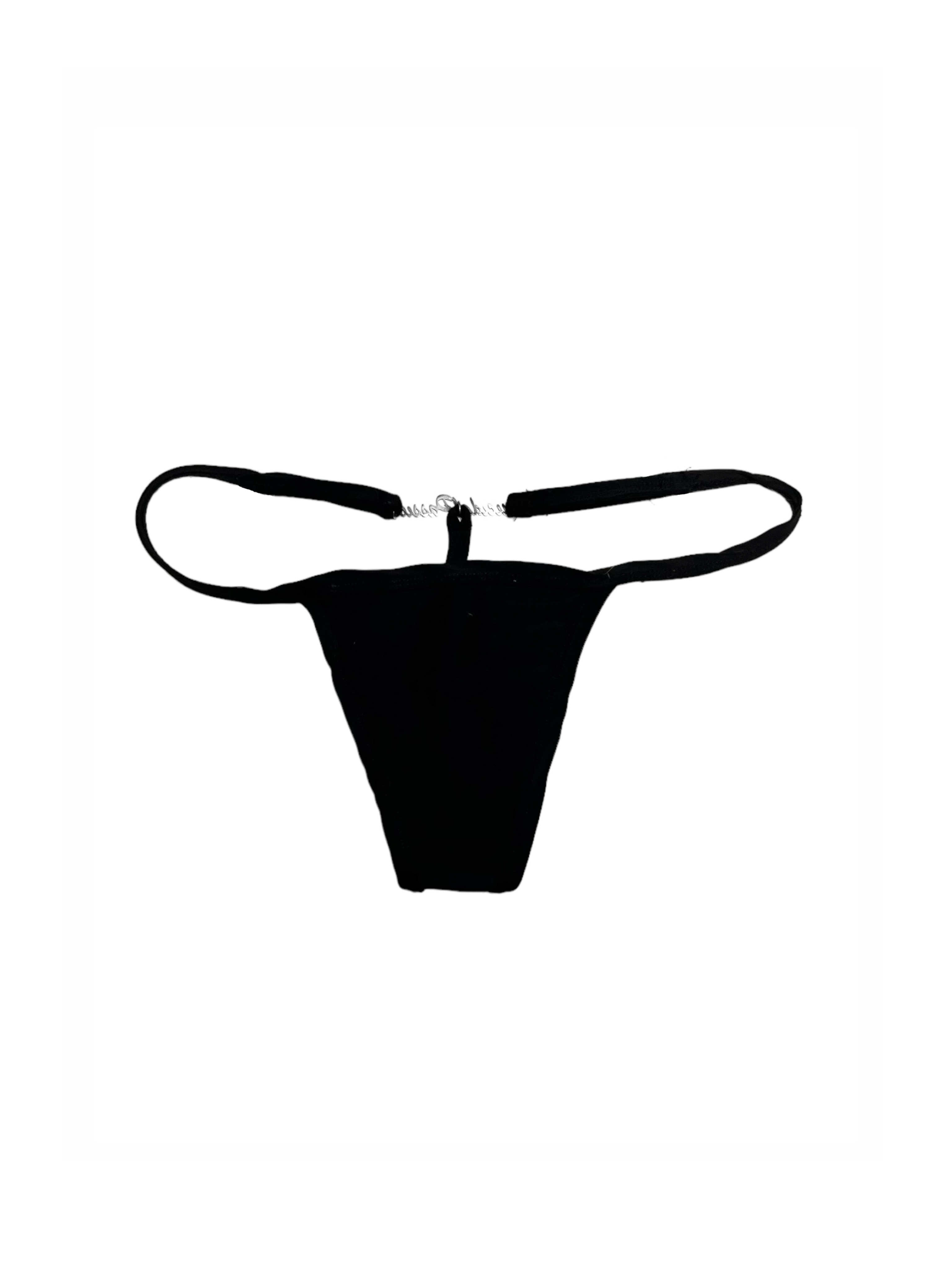 LOGO G STRING - BLACK/SILVER