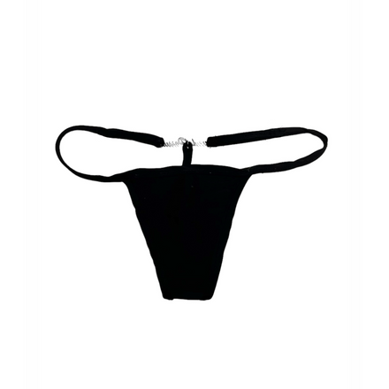 LOGO G STRING - BLACK/SILVER