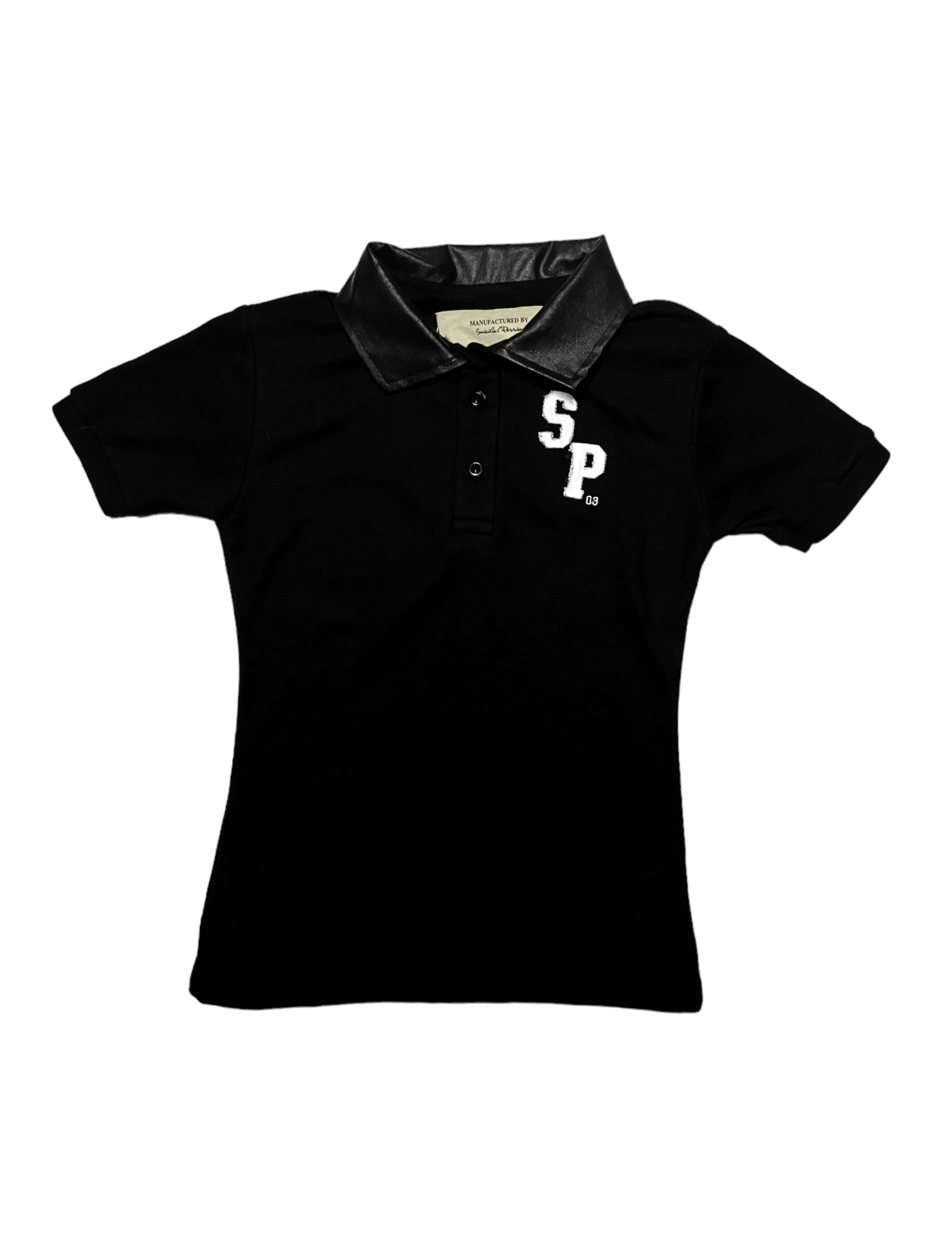 LEATHER POLO - BLACK