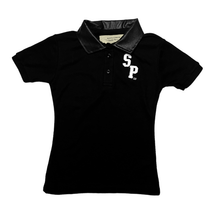 LEATHER POLO - BLACK