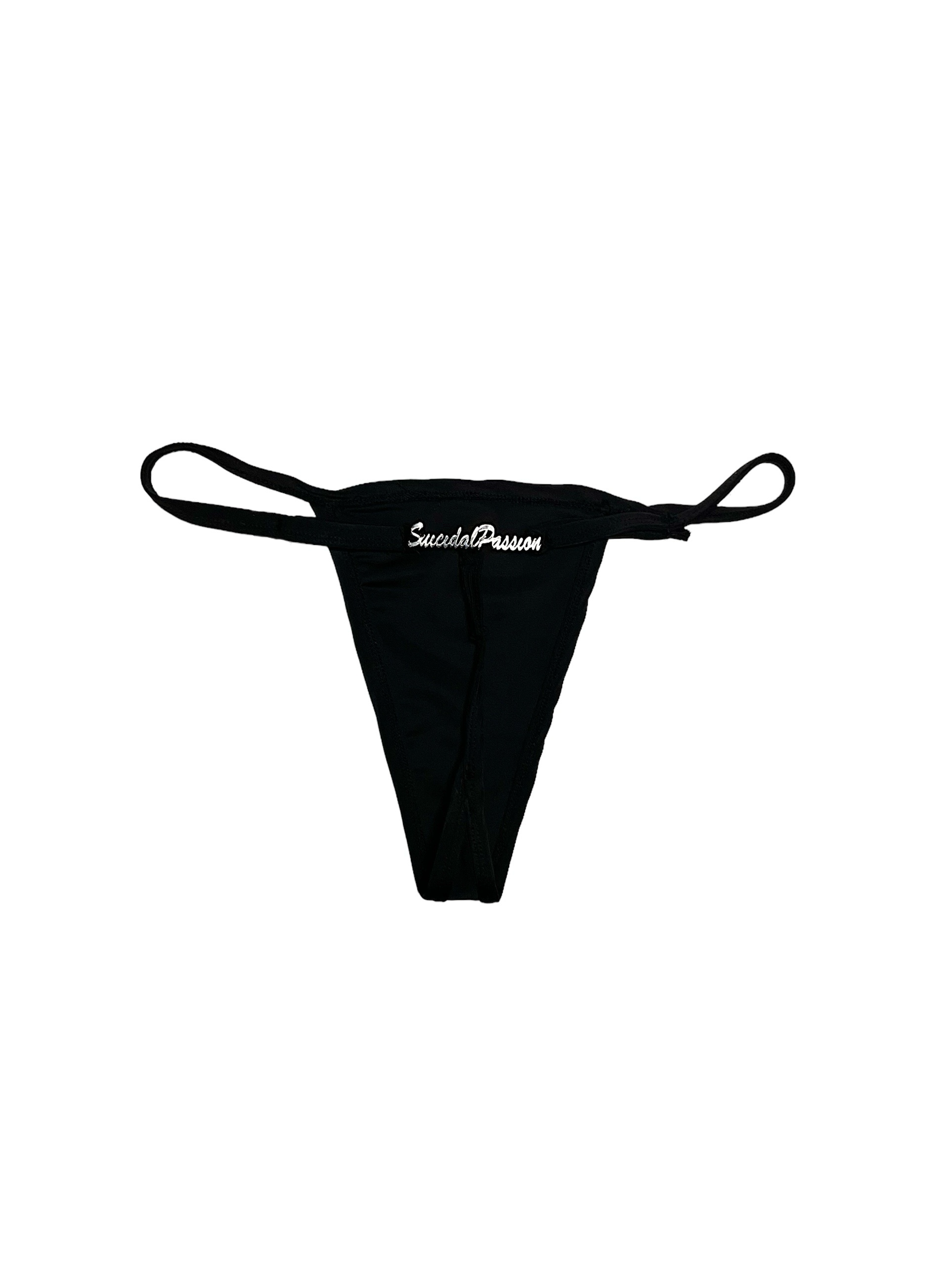 LOGO G STRING - BLACK/SILVER