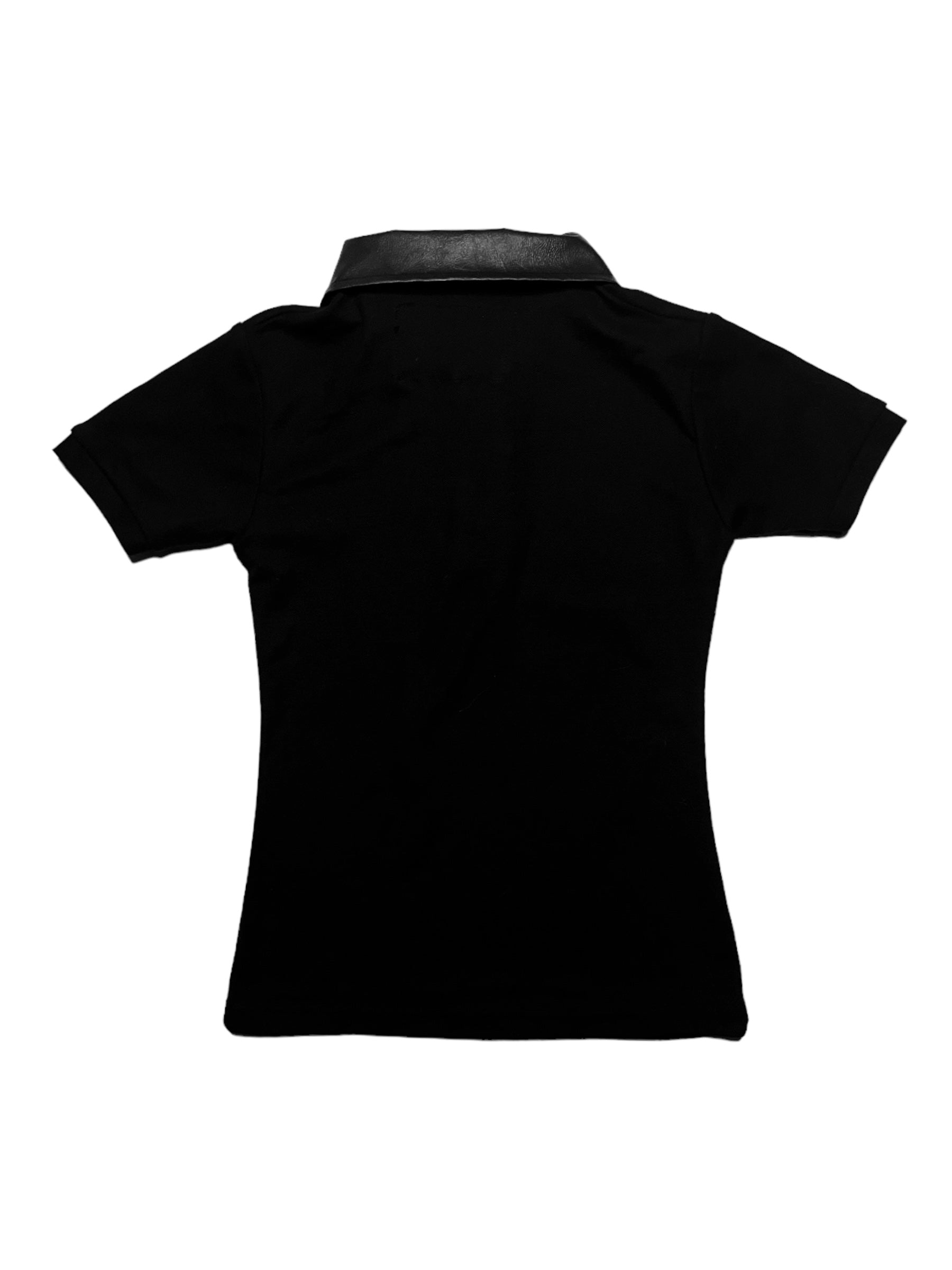 LEATHER POLO - BLACK