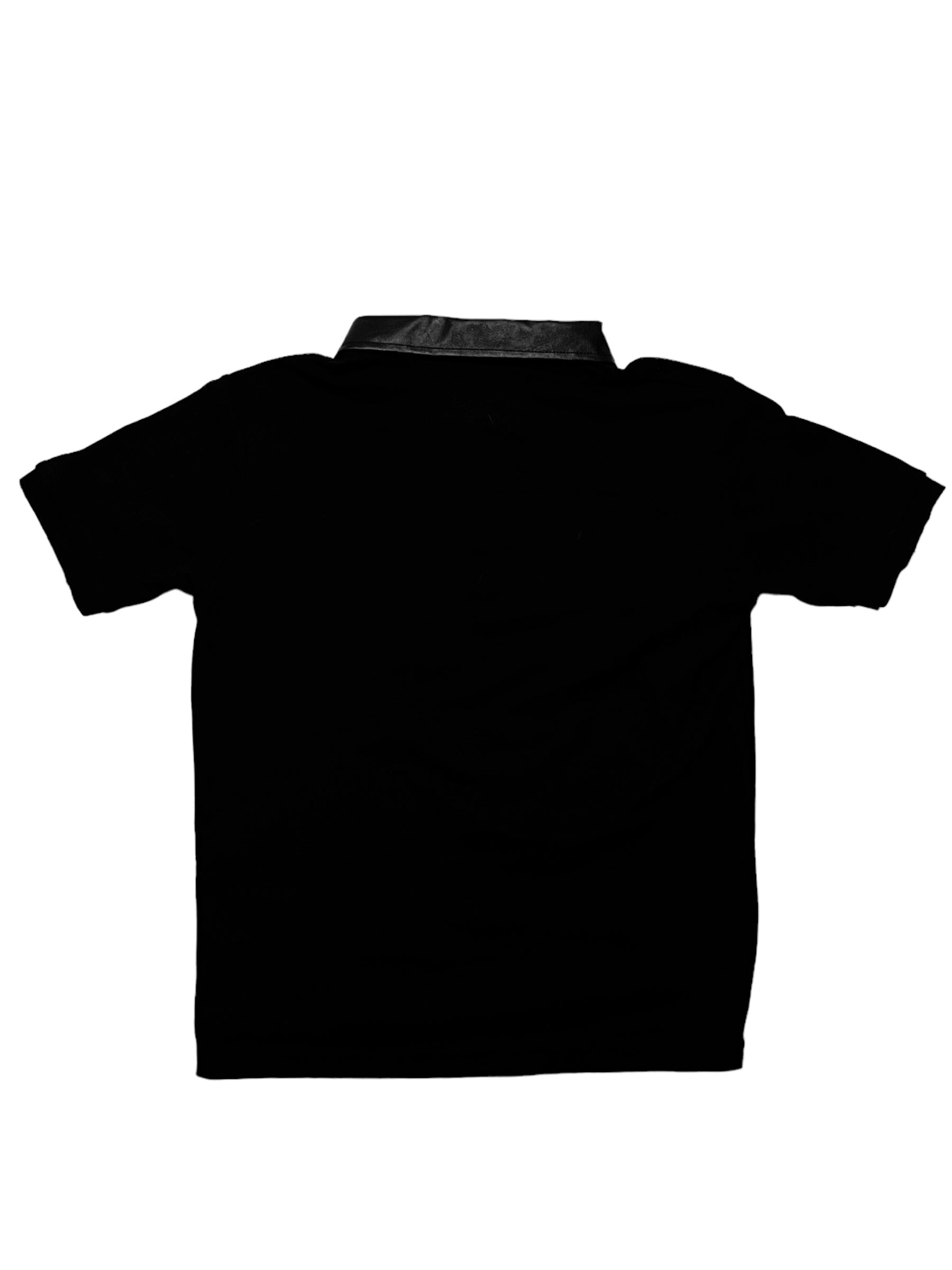 LEATHER POLO - BLACK