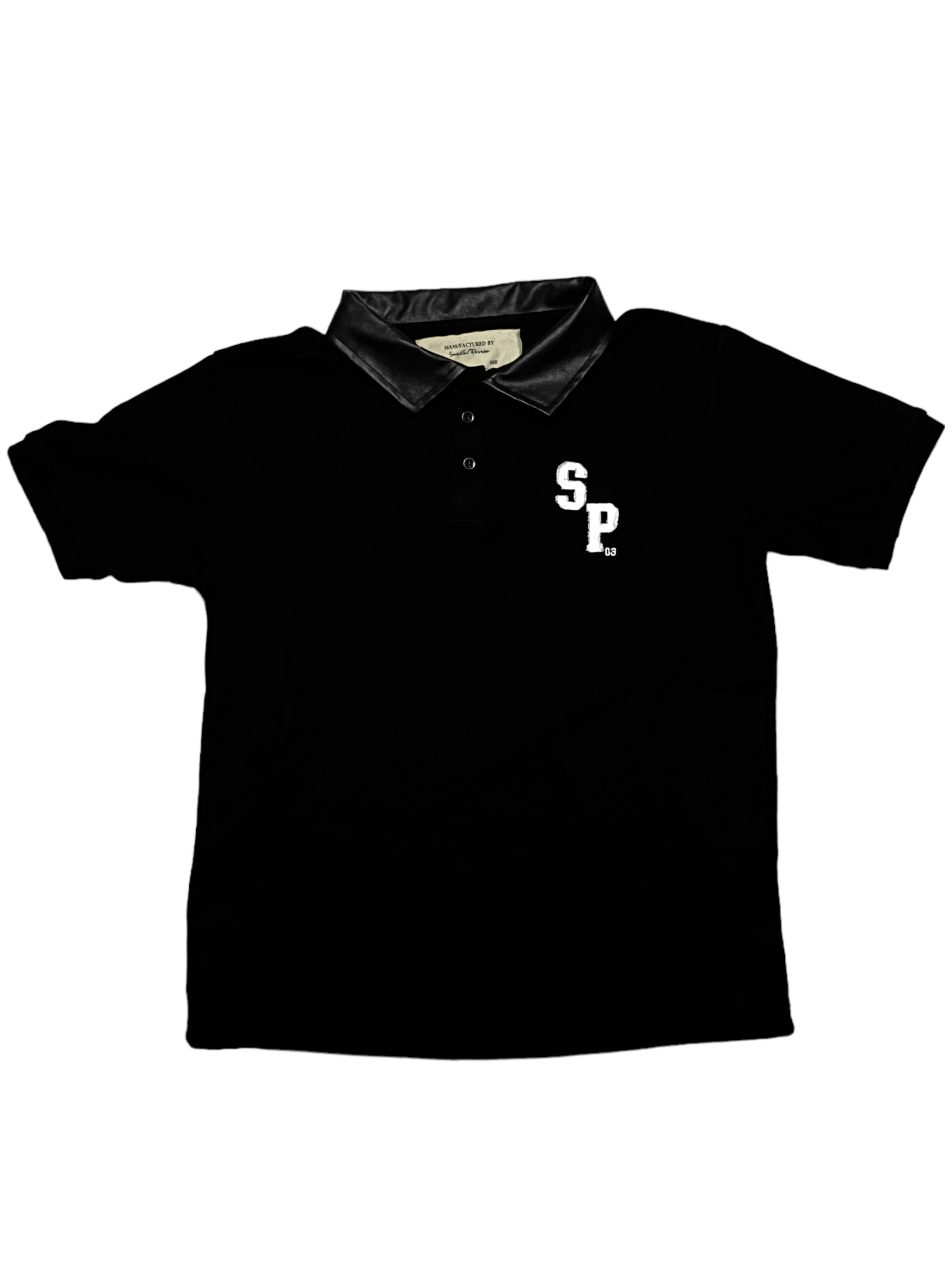 LEATHER POLO - BLACK