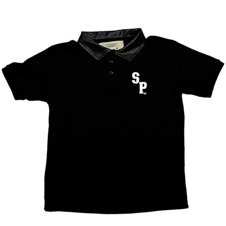 LEATHER POLO - BLACK